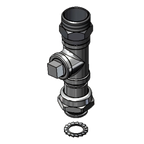 Thumbnail image #1 for T&S Brass EasyInstall B-TEE-EZK Chrome-Plated Faucet Tee Assembly