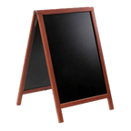 Thumbnail image #1 for American Metalcraft Securit SBDM85 Double-Sided Chalkboard Sandwich Board with UV-Resistant Surface and Mahogany Frame