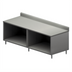 Thumbnail image #1 for BK Resources Stainless Steel Chef Table, 96 x 30 Inches, Open Front Cabinet Base, 5-Inch Riser