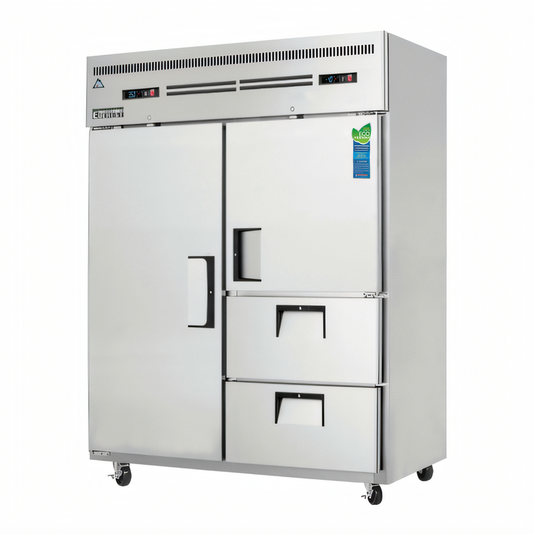 Product image #1 for Everest ESWQ2D2 Two-Section Reach-In Dual Temperature Refrigerator/Freezer Combo, 39/13 Cu. Ft.