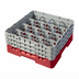 Thumbnail image #2 for Cambro Camrack Full Size 16-Compartment Glass Rack with 3 Extenders, Red