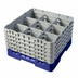 Thumbnail image #2 for Cambro Camrack Full Size 9-Compartment Glass Rack with 5 Extenders, Navy Blue