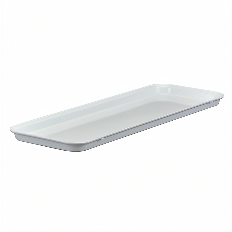Product image #1 for Cambro 8-3/4 x 25-1/2 x 3/4 Inch Rectangular White Fiberglass Market Display Tray