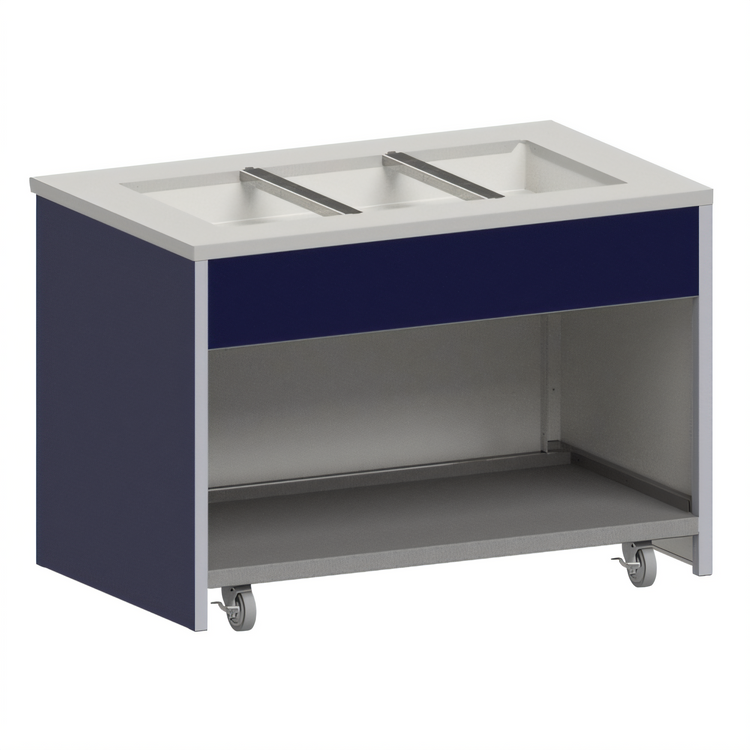 Product image #1 for Atlas Metal INFIC-2 Mobile Ice-Cooled Cold Food Unit with 2-Pan Capacity