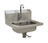 Eagle Group Wall-Mount Hand Sink with Electronic Eye Gooseneck Spout, 14 x 10 x 5-Inch Bowl, 304 Stainless Steel