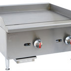 Thumbnail image #1 for Hurakan by Equip.me 24-Inch Gas Countertop Griddle with 2 Burners and Thermostatic Control
