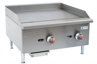Hurakan by Equip.me 24-Inch Gas Countertop Griddle with 2 Burners and Thermostatic Control