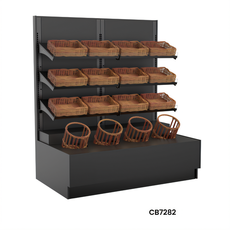 Product image #1 for Structural Concepts Addenda Self-Service Bread Wall Pastry Display Case, 50-1/2 Inch Wide, 3 Lighted Solid Shelves