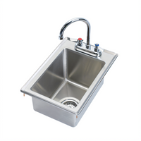 Drop-In Stainless Steel Hand Sink with Faucet, 12
