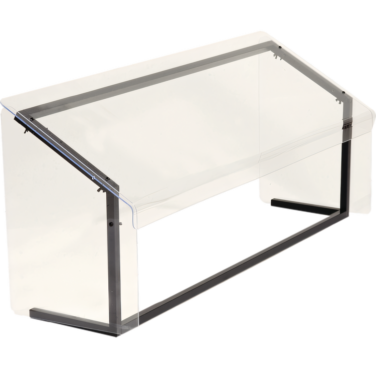 Product image #1 for Carlisle 60 Inch Freestanding Single-Sided Portable Sneeze Guard with Clear Acrylic Shield and Aluminum Frame