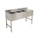 Thumbnail image #1 for 49-Inch Three-Compartment Stainless Steel Underbar Sink with Right Drainboard
