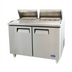 Thumbnail image #1 for Atosa 60-Inch Two-Section Sandwich/Salad Mega Top Refrigerated Prep Table with 24 1/6 Pans and Solid Doors