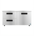 Thumbnail image #1 for Hoshizaki Steelheart Two-Section Undercounter Low Profile Refrigerator with 1 Door and 2 Drawers, 60 Inch, 15.1 Cu. Ft.