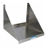 BK Resources Wall-Mount Microwave Shelf, 24 x 18 Inches, 18-Gauge Stainless Steel