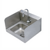 Thumbnail image #1 for T&S Brass Wall-Mounted Stainless Steel Hand Wash Sink with Side Splash Shields and Electronic Sensor Faucet