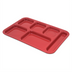 Thumbnail image #1 for Carlisle 14-1/2 Inch x 10 Inch Right-Handed 6-Compartment Rectangular Melamine Tray