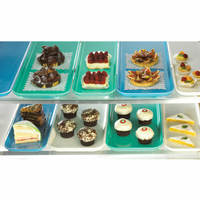 Cambro 8262MT140 Rectangular Green Fiberglass Display Market Pan, 8-3/8 x 25-1/2 x 2 Inches