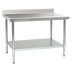 Thumbnail image #1 for Eagle Spec-Master Marine Series Work Table with Stainless Steel Top, Backsplash, and Adjustable Undershelf, 96W x 30D