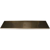 Micro Matic 30-Inch Surface Mount Stainless Steel Drip Tray Trough with Perforated PVD Brass Screen