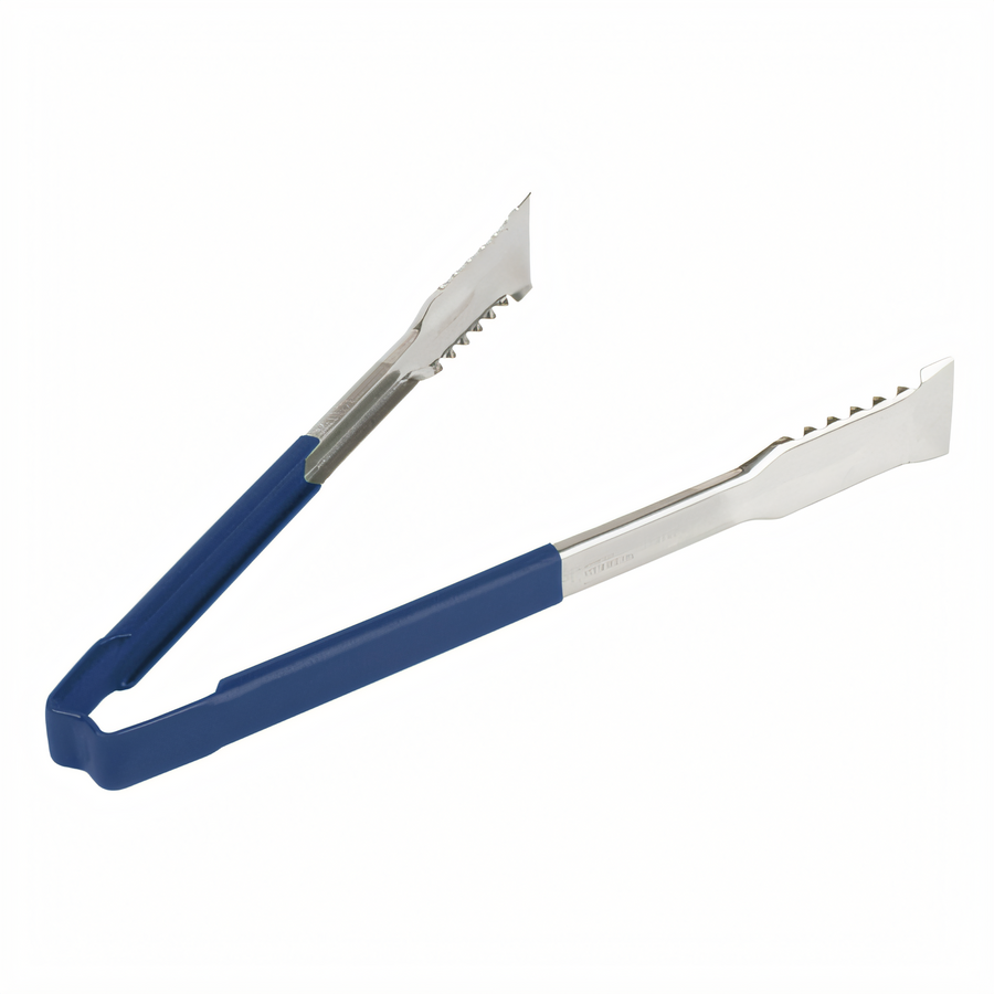 Product image #1 for Vollrath VersaGrip 12-Inch Stainless Steel Tongs with Blue Kool-Touch Handle