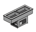 Thumbnail image #1 for Delfield LiquiTec Narrow Line 3-Pan Full-Size Self-Contained Drop-In Refrigerated Cold Food Well