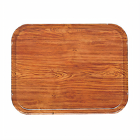 Cambro Camtray Rectangular High-Impact Fiberglass Cafeteria Tray, 12 x 16-5/16 Inches, Java Teak