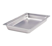 Crestware Saf-T-Stak 2/3 Size Solid Steam Table/Holding Pan, 2-1/2 Inch Deep, 18/8 Stainless Steel