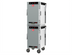 Thumbnail image #1 for Metro HotBlox Narrow Dual-Cavity Pass-Thru Insulated Holding Cabinet, 16 Pan, Digital Touchscreen, Solid Front/Clear Rear Doors