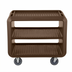 Thumbnail image #1 for Cambro Service Cart Pro Large Open-Side 3-Shelf Bus Cart, Dark Brown