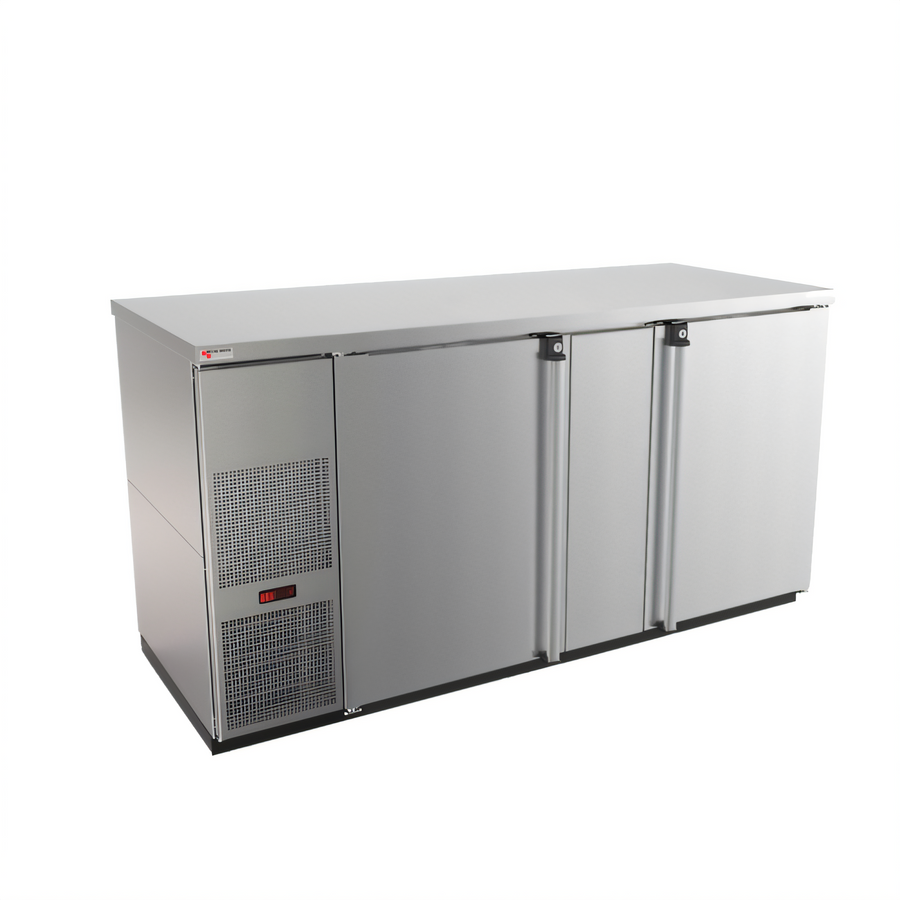 Product image #1 for Pro-Line E-Series 69-1/2-Inch Wide Two-Section Self-Contained Refrigerated Back Bar Cabinet
