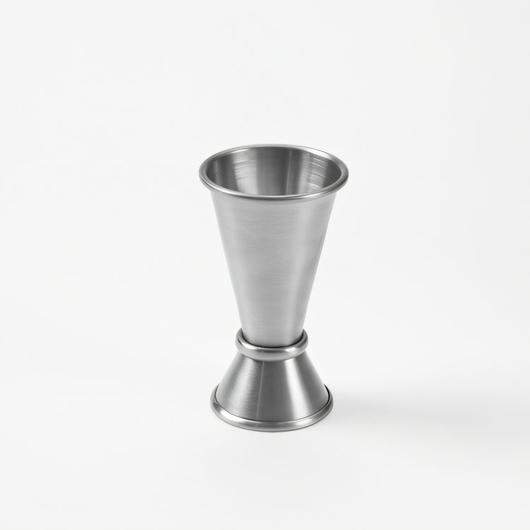 Product image #1 for American Metalcraft Stainless Steel Satin Finish Rolled Edge Jigger, 1/2 oz. x 1-1/4 oz.