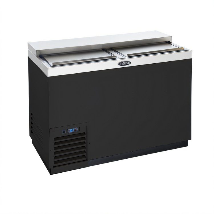 Product image #1 for Krowne 48-Inch Black Vinyl Slide-Top Bottle Cooler with Self-Contained R290 Refrigeration