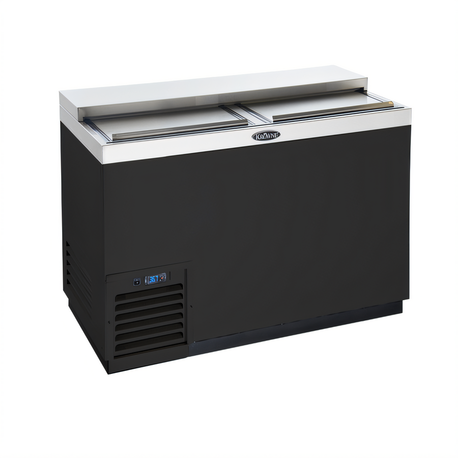 Product image #1 for Krowne 48-Inch Black Vinyl Slide-Top Bottle Cooler with Self-Contained R290 Refrigeration