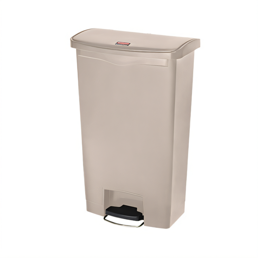 Product image #1 for Slim Jim 18 Gallon Beige Resin Front-Step Trash Can