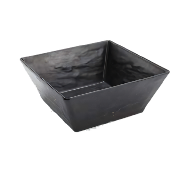 Product image #1 for American Metalcraft 125 oz Square Break-Resistant Melamine Bowl, Black Faux Slate Finish