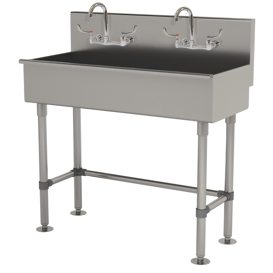 Product image #1 for Advance Tabco 40-Inch ADA-Compliant Freestanding Multiwash Hand Sink with (2) Faucets