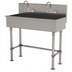 Thumbnail image #1 for Advance Tabco 40-Inch ADA-Compliant Freestanding Multiwash Hand Sink with (2) Faucets