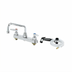Thumbnail image #1 for T&S Brass B-1172-CR Deck-Mount Workboard Mixing Faucet with 8-Inch Centers, 8-Inch Swing Nozzle and Side Spray
