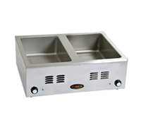 RedHots Countertop Electric Food Warmer with 2 Full-Size 12 x 20 Pan Openings, Wet/Dry Operation, 240V