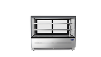 Atosa RDCS-60 See-Thru Floor Model Refrigerated Square Display Case, 59 Inch, 20.2 Cu. Ft., Stainless Steel