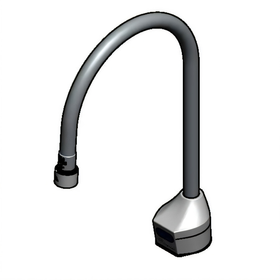 Product image #1 for ChekPoint Low-Lead Touchless Deck-Mount Rigid Gooseneck Electronic Sensor Faucet with Thermostatic Mixing Valve, 1.0 GPM, Chrome-Plated Brass