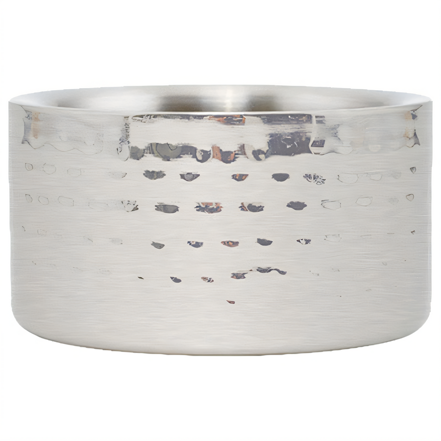 Product image #1 for Winco 4-5/8 Inch Round Double-Wall Stainless Steel Wine Coaster, Hammered Satin Finish