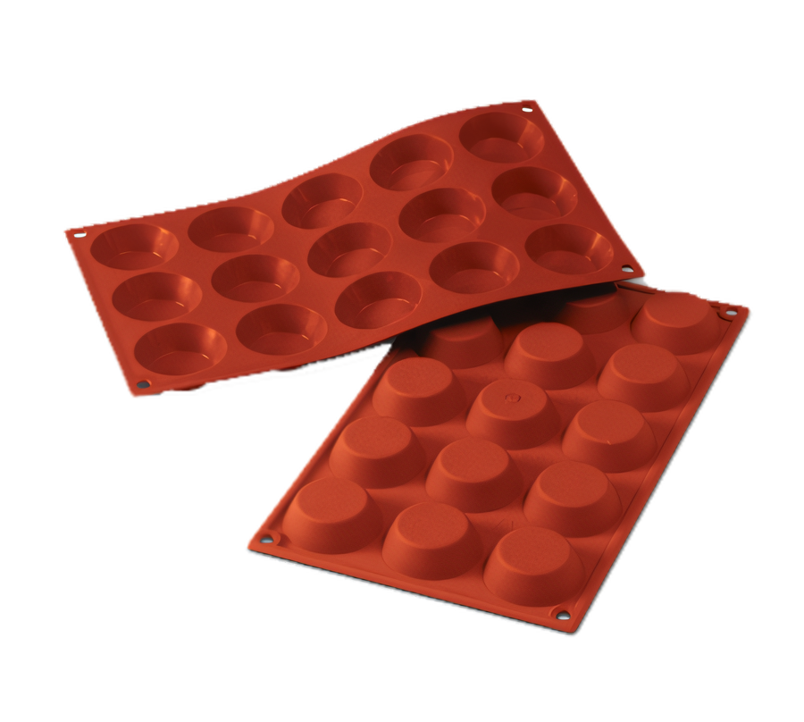 Product image #1 for Silikomart 15-Cavity Silicone Tartlet Mold, 7 x 11-3/4 Inch