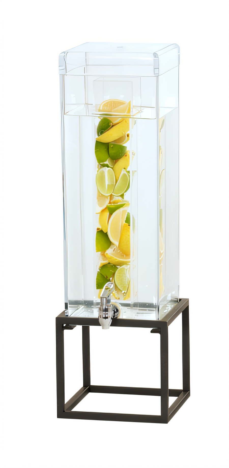 Product image #1 for Cal-Mil Milo Square 3 Gallon Infusion Beverage Dispenser with Clear Polycarbonate Chamber, Black