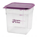 Thumbnail image #1 for Cambro CamSquare® 8SFSCW441 8 qt Clear Square Polycarbonate Food Storage Container, Container Only Case of 6