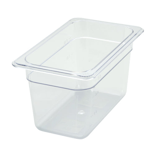 Product image #1 for Winco Poly-Ware 1/4 Size Clear Polycarbonate Food Pan, 5-1/2 Inch Deep