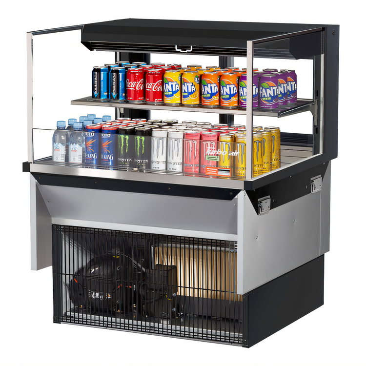 Product image #1 for Turbo Air 36-Inch Drop-In Horizontal Open Refrigerated Display Case, Low Profile, 7.5 Cu. Ft.