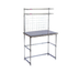 Thumbnail image #1 for Eagle Group Modular Stainless Steel Workstation with 2 Wire Overshelves and Rear Grid Panel, 48 x 24 x 74 Inches