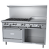 Thumbnail image #1 for Garland G Starfire Pro 60-Inch Commercial Gas Restaurant Range with 6 Open Burners, 24-Inch Griddle, Standard Oven, and Storage Base