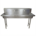 Thumbnail image #1 for Two-Station Freestanding Stainless Steel Hand Wash Sink, 60-Inch Wide